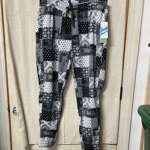 Fresh prints of bel-air Black and White Patchwork Joggers